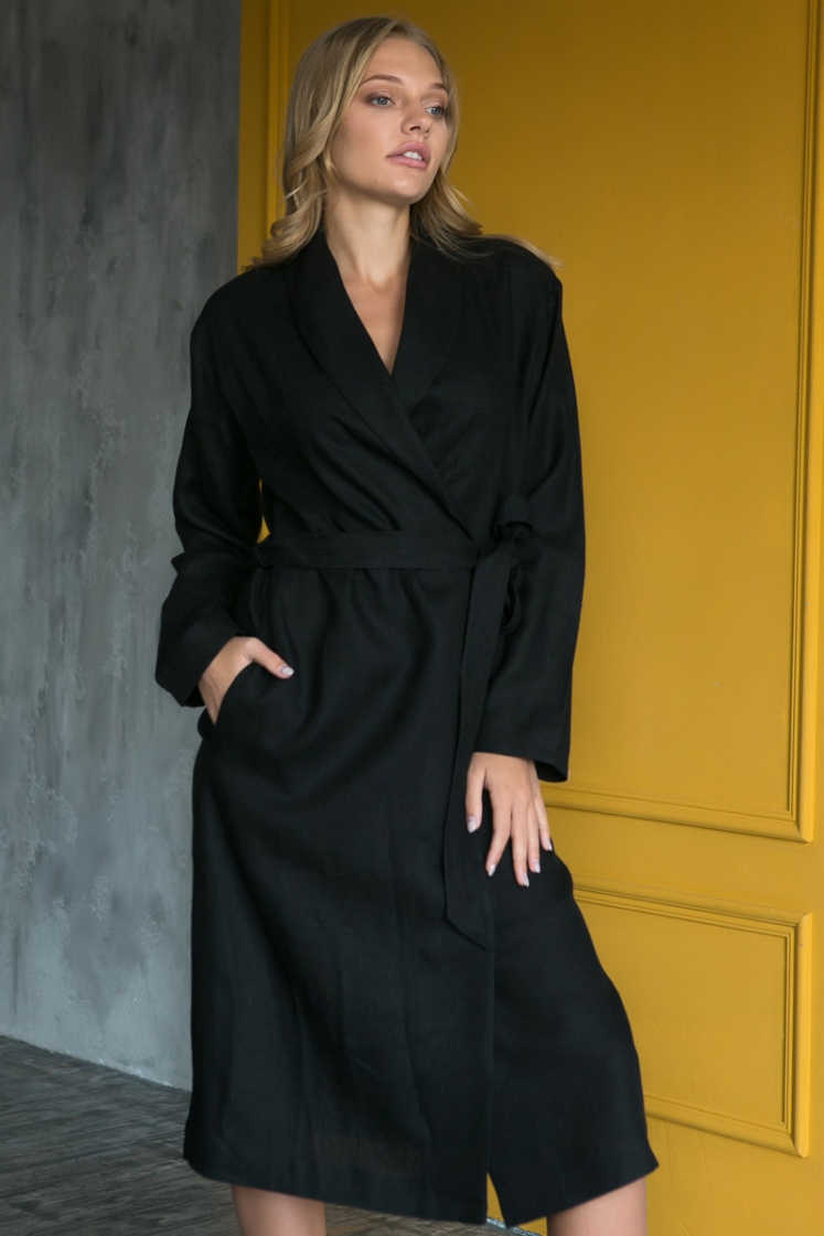 floor length black dress long sleeve